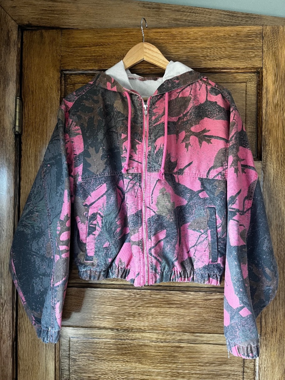 BDG Pink Camo Oversized Jacket